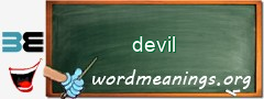 WordMeaning blackboard for devil